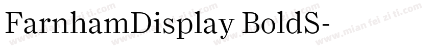 FarnhamDisplay BoldS字体转换